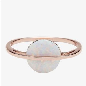 Pura Vida Opal and Rose Gold Saturn Ring